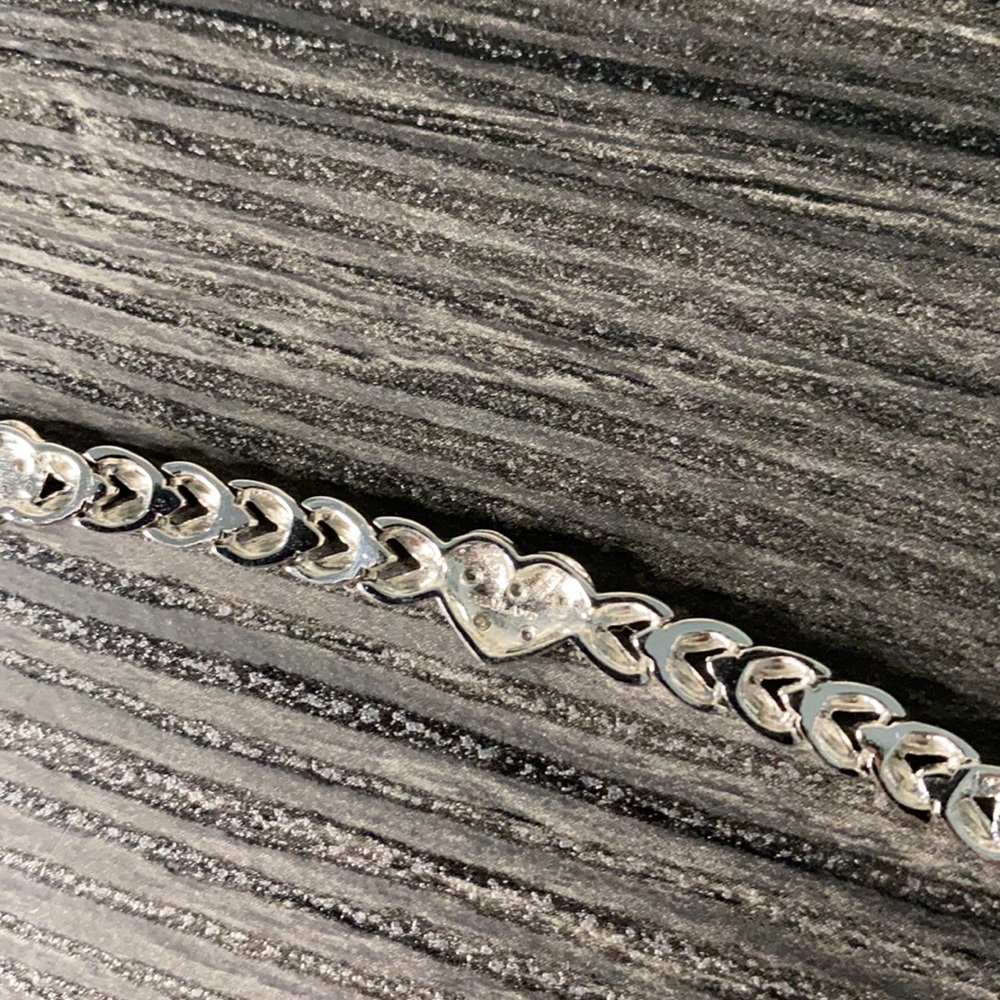 Sterling silver necklace and bracelet set. - Picture 5 of 5